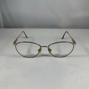 Vintage Yves Saint Laurent Eyeglasses 4055 Y227 Gold Round Italy 52 [] 16 130